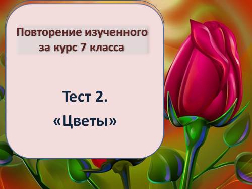 Итоговый тест за курс 7 класса по русскому языку