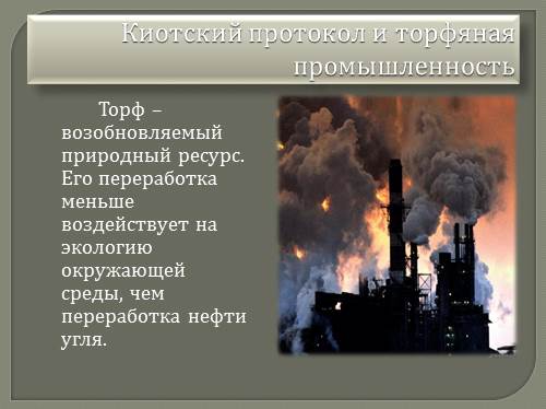Доклад: Торфяная промышленность России