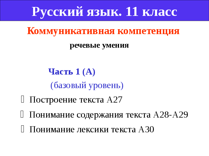 Задания егэ по русскому языку 9 15. Построение текста. Часть а базовый уровень.