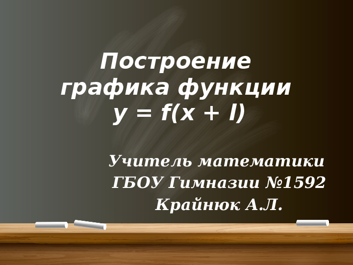 Презентация по теме: «Построение графика функции у=f (x+m)» (8 класс)