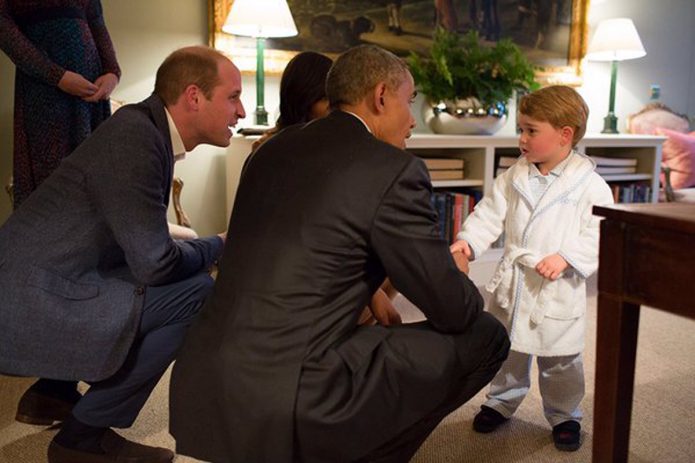 Принц Уильям, Барак Обама и принц Джорж